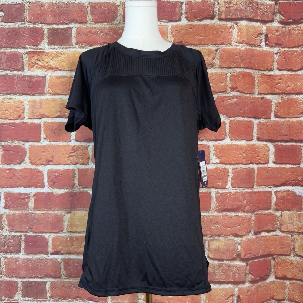 Reebok Women's Thrive Mixed Mesh Women's Size XL Black‎ Activewear Workout NEW